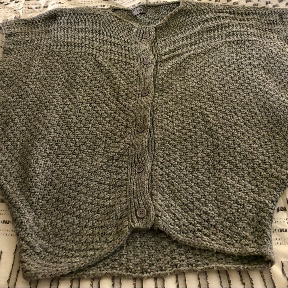 Buffalo David Bitton Charcoal Cardigan Vest for Layering soft perfect pair!